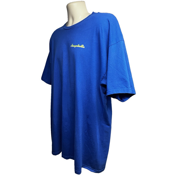 Jimmy Buffett Margaritaville Blue Double Graphic T-Shirt 2XL Stretch Relaxed USA - Picture 3 of 6